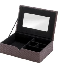 Zingz & Thingz 57071027 Brown Faux Leather Keepsake Box