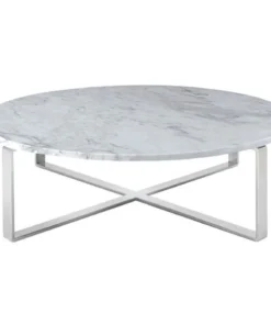 Nuevo Brown-White Marble Rosa Coffee Table