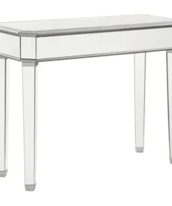 Elegant Decor Rectangle Table 41 In. X 17 In. X 33 In. In Silver Paint