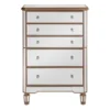 Elegant Decor 5 Drawer Cabinet 33 In. X 16 In. X 49 In. In Gold Paint