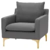 Nuevo Slate Grey Sofa, Fabric