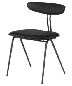 Nuevo Black Leather / Ebonized Oak