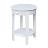 International Concepts Phillips Accent Table with Drawer, White