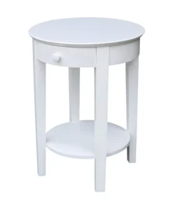 International Concepts Phillips Accent Table with Drawer, White