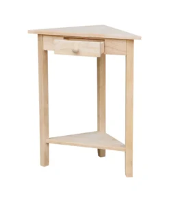 International Concepts Corner Accent Table, Unfinished