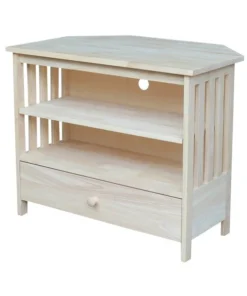 International Concepts Mission Corner EnteRTAinment / TV Stand, Unfinished