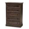 Baxton Studio Nolan Walnut Brown Finished 5-Drawer Wood Chest