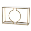 Baxton Studio Caldwell Gold Finished Metal Console Table With Faux Marble Tabletop