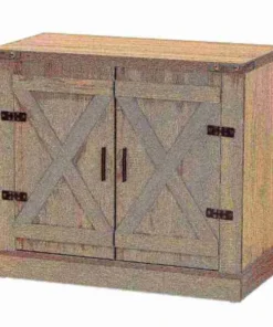 Baxton Studio Wayne Modern Contemporary Farmhouse Oak Brown Finished Wood 2-Door Shoe Storage Cabinet