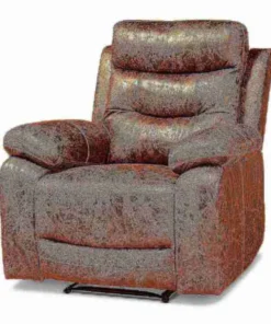 Baxton Studio Beasely Modern and Contemporary Distressed Brown Faux Leather Recliner