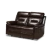 Baxton Studio Byron Modern and Contemporary Dark Brown Faux Leather 2-Seater Reclining Loveseat