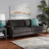 Baxton Studio Davidson Modern and Contemporary Grey Fabric Upholstered Sofa