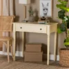 Baxton Studio Mahler Traditional White Finished Wood 1-Drawer Console Table