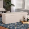 Baxton Studio Haide ModernBeige Fabric Upholstered Storage Ottoman