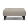 Baxton Studio Keswick Beige Linen Modern Tufted Ottoman