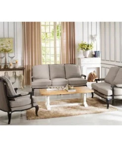 Baxton Studio Antoinette Classic Antiqued French Sofa Set