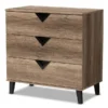 Baxton Studio Wales Modern Light Brown Wood 3-Drawer Chest