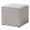 Baxton Studio Corinne Modern Light Grey Upholstered Ottoman