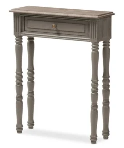 Baxton Studio Noemie Country Cottage Farmhouse Brown Finished 1-Drawer Console Table