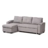 Baxton Studio Lianna Modern Light Grey Upholstered Sectional Sofa