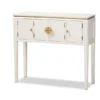 Baxton Studio Aiko Japanese-Inspired Off-White Finished 4-Door Wood Console Table