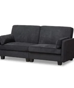 Baxton Studio Felicity Modern Dark Gray Upholstered Sleeper Sofa
