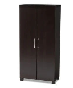 Baxton Studio Marine 2-Door Wood Entryway Shoe Storage Cabinet