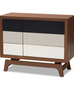 Baxton Studio Svante Mid-Century Multicolor Finished Wood 6-Drawer Chest