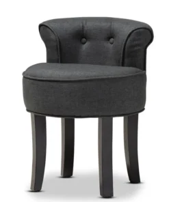 Baxton Studio Cerise Small Gray Upholstered Accent Chair
