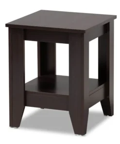 Baxton Studio Audra Dark Brown Finished Wood End Table