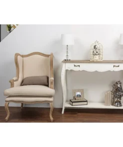 Baxton Studio Bourbonnais Wood Traditional French Console Table