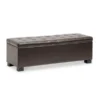 Baxton Studio Roanoke Contemporary Dark Brown Ottoman