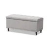 Baxton Studio Kaylee Beige Upholstered Button-Tufting Storage Ottoman Bench
