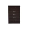 Baxton Studio Colburn 5-Drawer Dark Brown Finish Wood Tallboy Storage Chest