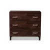 Baxton Studio Maison Oak Brown Finish Wood 3-Drawer Storage Chest