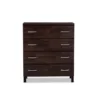 Baxton Studio Maison Oak Brown Finish Wood 4-Drawer Storage Chest