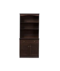 Baxton Studio Agni Modern Dark Brown Buffet and Hutch Kitchen Cabinet