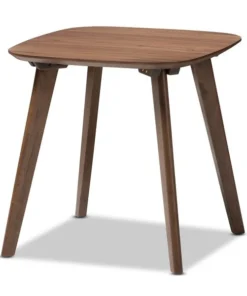 Baxton Studio Dahlia Mid-Century Modern Walnut Wood End Table