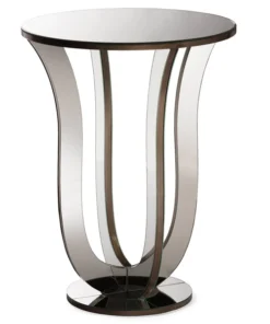 Baxton Studio Kylie Modern Hollywood Glamour Style Mirrored Accent Side Table