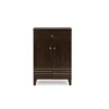 Baxton Studio Felda Dark Brown Modern Shoe Cabinet with 2 Doors and Drawer