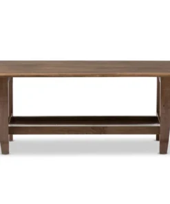 Baxton Studio Pierce Mid-Century Modern Walnut Finished Brown Wood Coffee Table