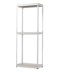 Baxton Studio Gavin White Metal 3-Shelf Closet Storage Racking Organizer