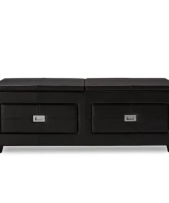 Baxton Studio Indy Functional Lift-top Cocktail Ottoman Table with Storage Drawers