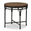 Baxton Studio Austin Vintage Industrial Antique Bronze Round End Table