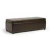 Baxton Studio Dennehy Dark Brown Modern Ottoman
