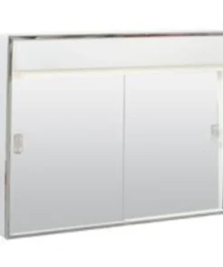 Zenith 701L Medicine Cabinet with Incandescent Light, 2-Shelf, Steel, White