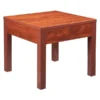 Square Lorell Occasional Corner Table, 24 W, 24 L, 20 H, Melamine Top, Cherry