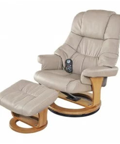 Relaxzen Heated Mssge Recliner w/Ottoman, 8 Motor, 35" x 40.6"