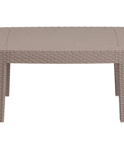 Flash Furniture Rectangle Coffee Table, 27.75" W, 19.75" L, 15" H, Resin Top, Grey
