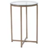 Flash Furniture Round End Table, 16" W, 16" L, 23.5" H, Glass Top, Clear